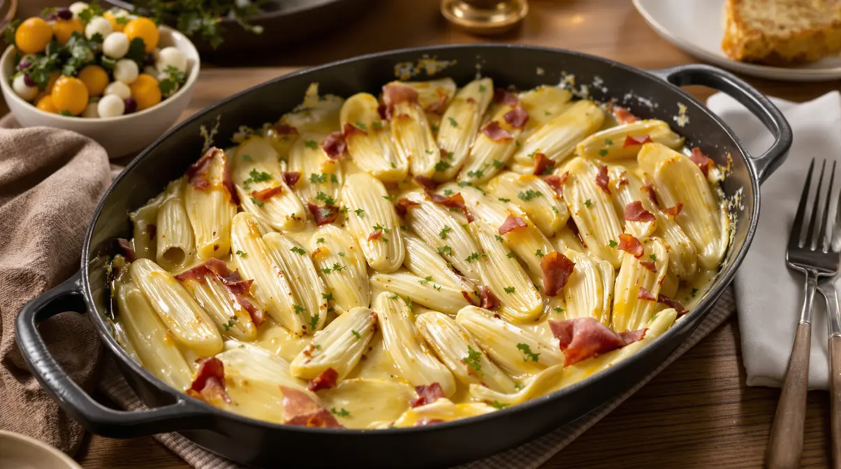 « Ma recette légère d’endives au jambon gratinées » : un plat simple, fondant et réconfortant « Ma recette légère d’endives au jambon gratinées » : un plat simple, fondant et réconfortant