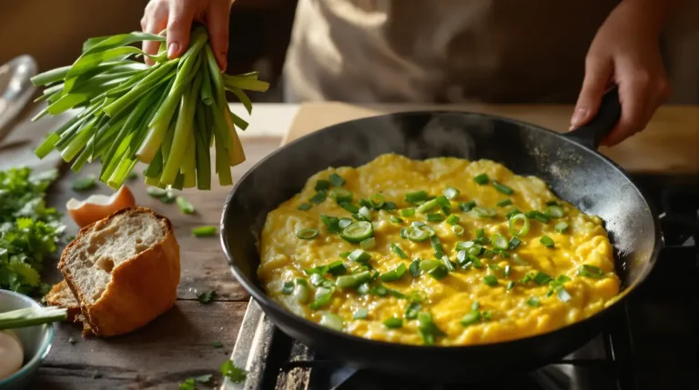 Cette omelette aux verts de poireaux et aux herbes est idéale pour ne plus rien gaspiller Cette omelette aux verts de poireaux et aux herbes est idéale pour ne plus rien gaspiller
