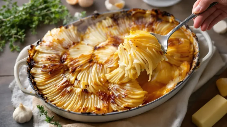 J’ai fait le gratin le plus simple du monde : pommes, oignons, bouillon et plus gourmand qu’un dauphinois
