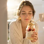 Petit-déj du printemps prêt à l’avance : ces overnight oats crémeux mêlent fruits rouges, croquant et yaourt grec
