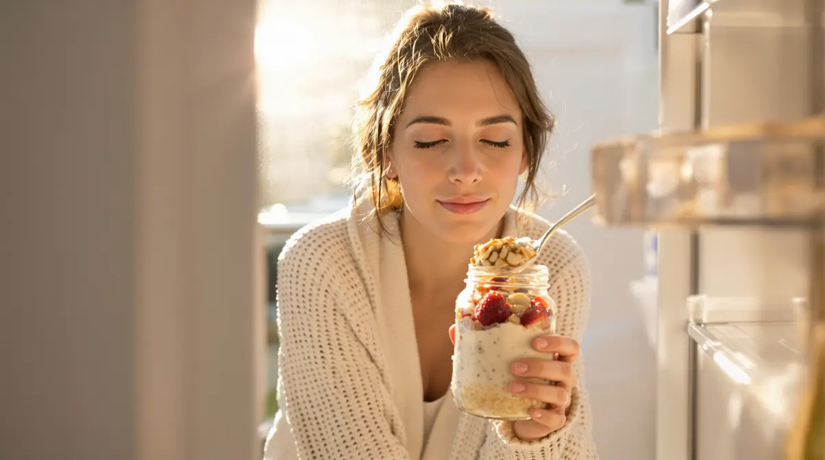 Petit-déj du printemps prêt à l’avance : ces overnight oats crémeux mêlent fruits rouges, croquant et yaourt grec Petit-déj du printemps prêt à l’avance : ces overnight oats crémeux mêlent fruits rouges, croquant et yaourt grec